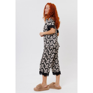 Пижама женская 1866/1 кулирка (р-ры: 46-56) черный