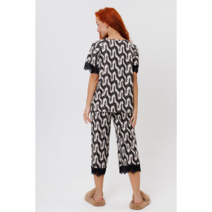 Пижама женская 1866/1 кулирка (р-ры: 46-56) черный