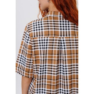 Туника женская №2261 кулирка (р-ры: 48-58) коричневый