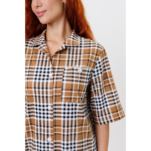 Туника женская №2261 кулирка (р-ры: 48-58) коричневый