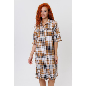 Туника женская №2261 кулирка (р-ры: 48-58) коричневый