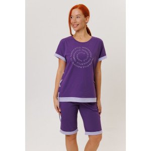 Костюм двойка женский №2150/2 кулирка с лайкрой (р-ры: 48-58) фиолетовый