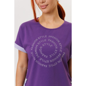 Костюм двойка женский №2150/2 кулирка с лайкрой (р-ры: 48-58) фиолетовый