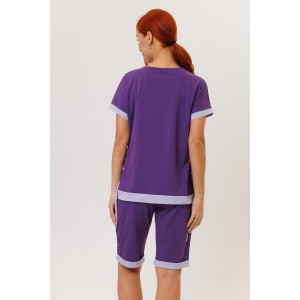 Костюм двойка женский №2150/2 кулирка с лайкрой (р-ры: 48-58) фиолетовый