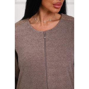 Халат женский 01075 махра (р-ры: 46-58) капучино