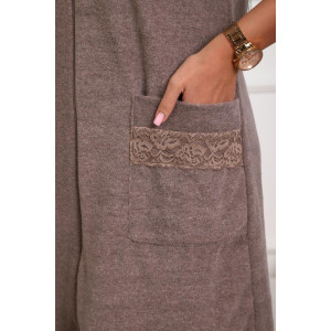 Халат женский 01075 махра (р-ры: 46-58) капучино