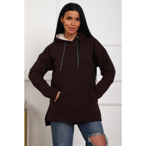 Толстовка женская 01074 футер с лайкрой (р-ры: 46-58) шоколадный