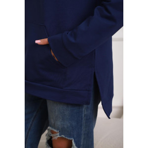 Толстовка женская 01074 футер с лайкрой (р-ры: 46-58) индиго