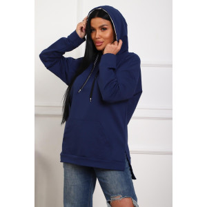 Толстовка женская 01074 футер с лайкрой (р-ры: 46-58) индиго