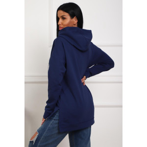 Толстовка женская 01074 футер с лайкрой (р-ры: 46-58) индиго