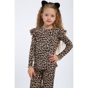 Костюм двойка детский МЛШ "Лео" лапша (р-ры: 104-128) коричневый