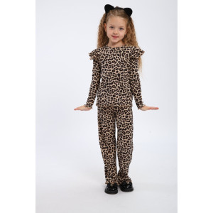 Костюм двойка детский МЛШ "Лео" лапша (р-ры: 104-128) коричневый