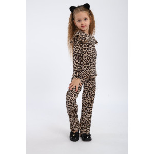 Костюм двойка детский МЛШ "Лео" лапша (р-ры: 104-128) коричневый