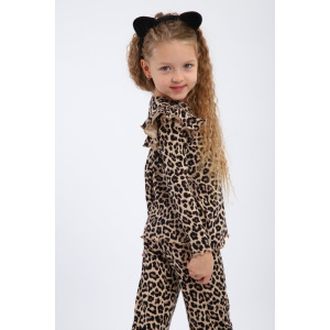 Костюм двойка детский МЛШ "Лео" лапша (р-ры: 104-128) коричневый