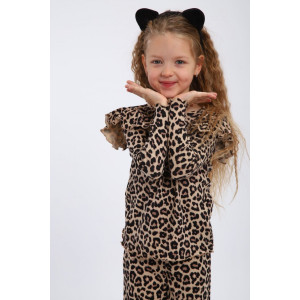 Костюм двойка детский МЛШ "Лео" лапша (р-ры: 104-128) коричневый