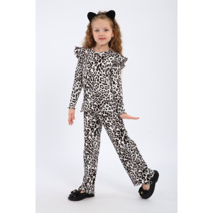 Костюм двойка детский МЛШ "Лео" лапша (р-ры: 104-128) белый