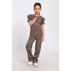 Костюм двойка детский МЛШ "Сабина" лапша (р-ры: 104-128) коричневый