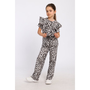 Костюм двойка детский МЛШ "Сабина" лапша (р-ры: 104-128) белый