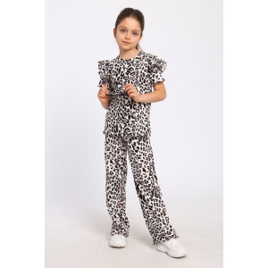 Костюм двойка детский МЛШ "Сабина" лапша (р-ры: 104-128) белый