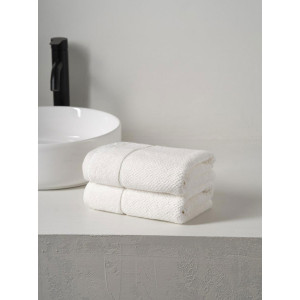 Набор махровых полотенец "Softness-2" белый 2 шт.