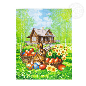 Набор кухонный из 3-х полотенец рогожка "Околица"