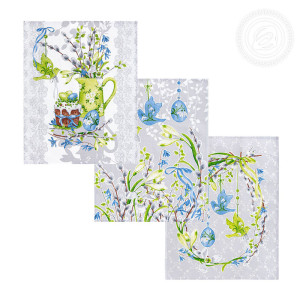 Набор кухонный из 3-х полотенец рогожка "Пасха"