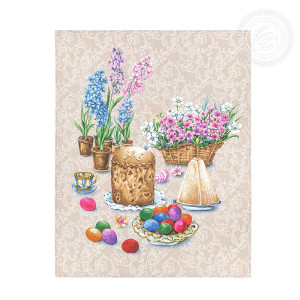 Набор кухонный из 2-х полотенец рогожка "Пасхальные традиции"