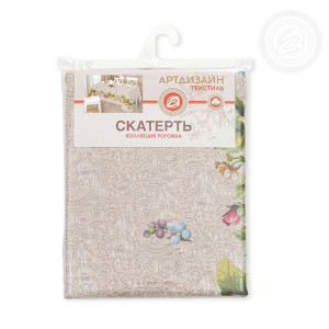 Скатерть из рогожки "Пионы"