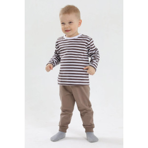 Лонгслив детский 2391-К кулирка (р-ры: 80-98) коричневый