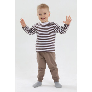 Лонгслив детский 2391-К кулирка (р-ры: 80-98) коричневый