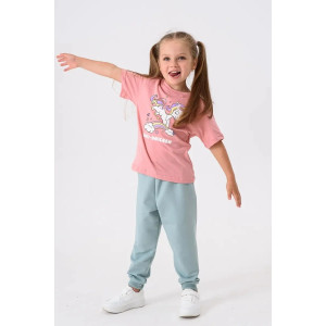 Футболка детская 2359-К "Набор-1" кулирка (р-ры: 80-110) желтый, розовый, голубой - набор 3 шт