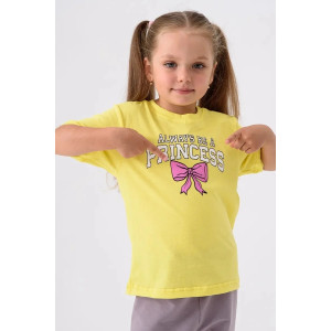 Футболка детская 2359-К "Набор-1" кулирка (р-ры: 80-110) желтый, розовый, голубой - набор 3 шт