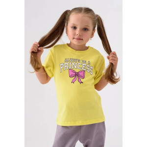 Футболка детская 2359-К "Набор-1" кулирка (р-ры: 80-110) желтый, розовый, голубой - набор 3 шт