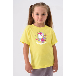 Футболка детская 2359-К "Набор-2" кулирка (р-ры: 80-110) фиолетовый, бежевый, желтый - набор 3 шт