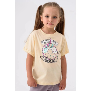 Футболка детская 2359-К "Набор-2" кулирка (р-ры: 80-110) фиолетовый, бежевый, желтый - набор 3 шт