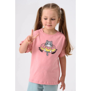 Футболка детская 2359-К "Набор-3" кулирка (р-ры: 80-110) голубой, фиолетовый, розовый - набор 3 шт