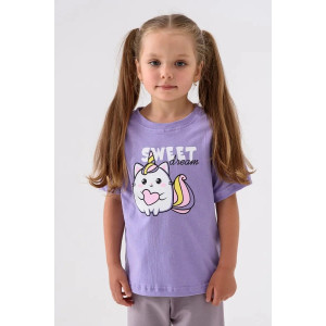 Футболка детская 2359-К "Набор-3" кулирка (р-ры: 80-110) голубой, фиолетовый, розовый - набор 3 шт