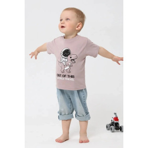 Футболка детская 2357-К "Набор-1" кулирка (р-ры: 80-110) голубой, бежевый, серый - набор 3 шт