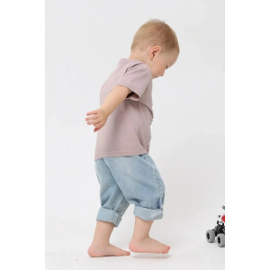 Футболка детская 2357-К "Набор-1" кулирка (р-ры: 80-110) голубой, бежевый, серый - набор 3 шт