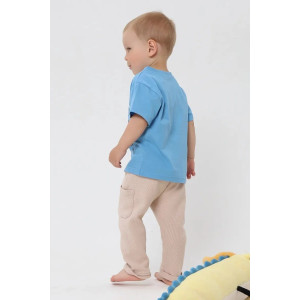 Футболка детская 2357-К "Набор-1" кулирка (р-ры: 80-110) голубой, бежевый, серый - набор 3 шт