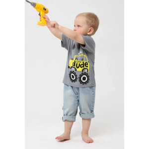 Футболка детская 2357-К "Набор-1" кулирка (р-ры: 80-110) голубой, бежевый, серый - набор 3 шт