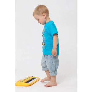 Футболка детская 2357-К "Набор-3" кулирка (р-ры: 80-110) белый, какао, ярко-голубой - набор 3 шт