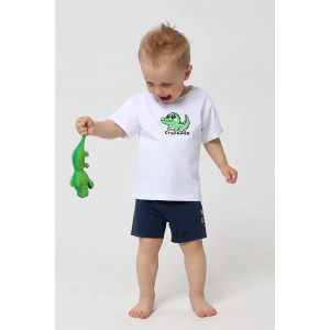 Футболка детская 2357-К "Набор-4" кулирка (р-ры: 80-110) желтый, белый, синий - набор 3 шт