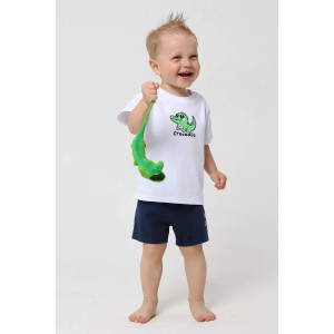 Футболка детская 2357-К "Набор-4" кулирка (р-ры: 80-110) желтый, белый, синий - набор 3 шт