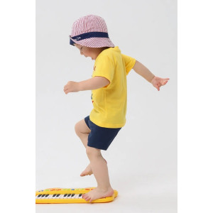 Футболка детская 2357-К "Набор-4" кулирка (р-ры: 80-110) желтый, белый, синий - набор 3 шт