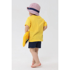 Футболка детская 2357-К "Набор-4" кулирка (р-ры: 80-110) желтый, белый, синий - набор 3 шт