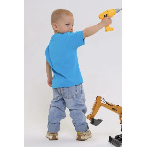 Футболка детская 2357-К "Набор-5" кулирка (р-ры: 80-110) серый, ярко-голубой, зеленый - набор 3 шт