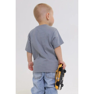 Футболка детская 2357-К "Набор-5" кулирка (р-ры: 80-110) серый, ярко-голубой, зеленый - набор 3 шт