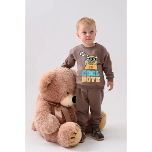 Свитшот детский 2378-Фут "Футер" футер 2-х нитка (р-ры: 80-110) капибара коричневый