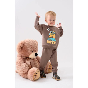 Свитшот детский 2378-Фут "Футер" футер 2-х нитка (р-ры: 80-110) капибара коричневый
